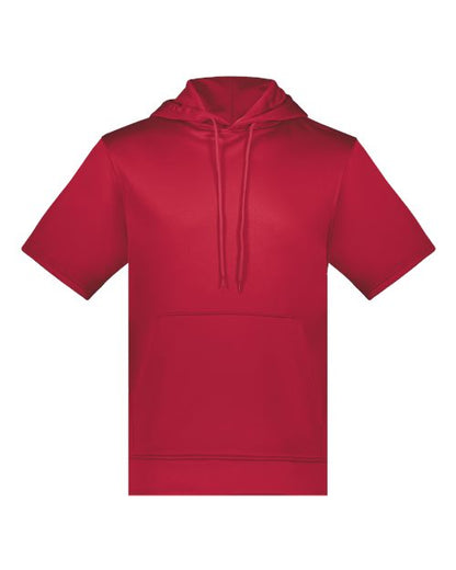 Unisex Fleece Short Sleeve Hooded Pullover