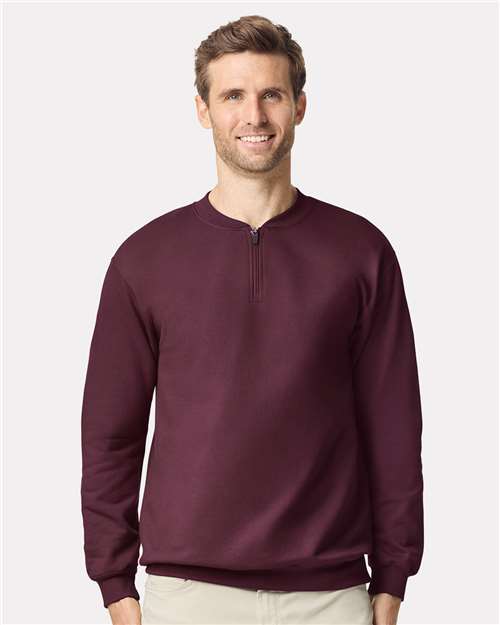 Unisex Softstyle® Midweight 1/4 Zip Sweatshirt