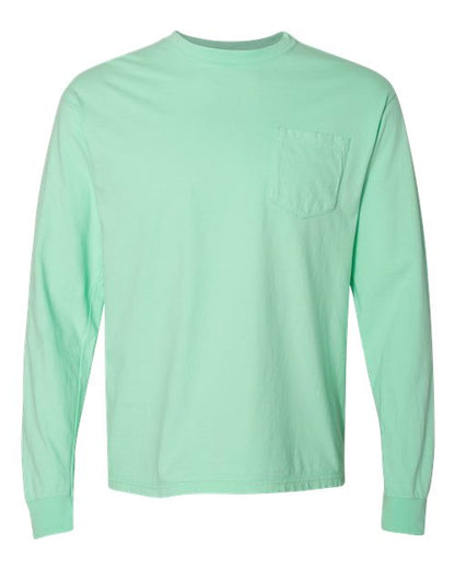 Unisex Garment-Dyed Heavyweight Long Sleeve Pocket T-Shirt