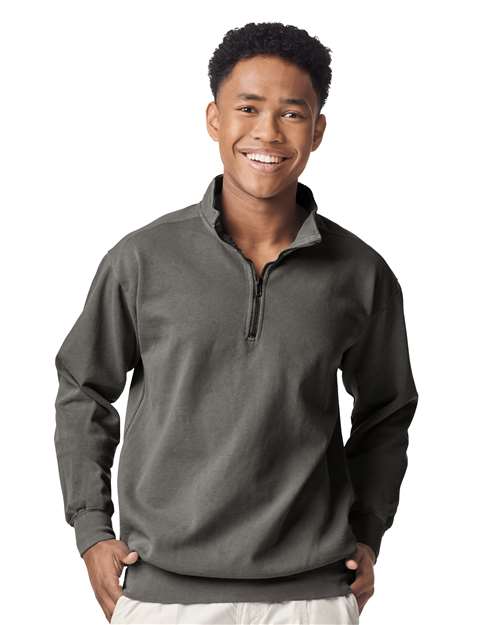 Unisex Garment-Dyed Quarter-Zip Sweatshirt