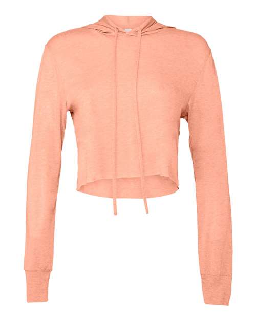 Women’s Triblend Crop Long Sleeve Hoodie Tee